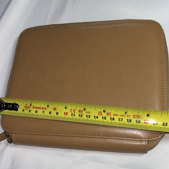 2/$30 Peter Pauper Press Tan Faux Leather Padded Portfolio with Notepad - Picture 10 of 11